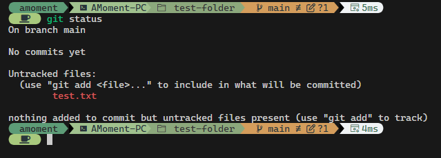 Git status 结果
